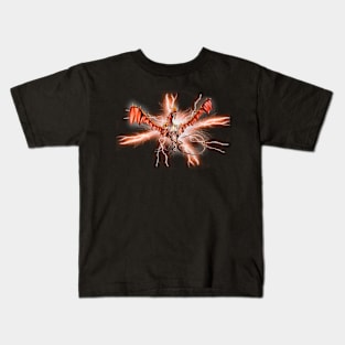 Fire Dragon in a Storm Kids T-Shirt